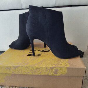 Black Suede Ankle Bootie